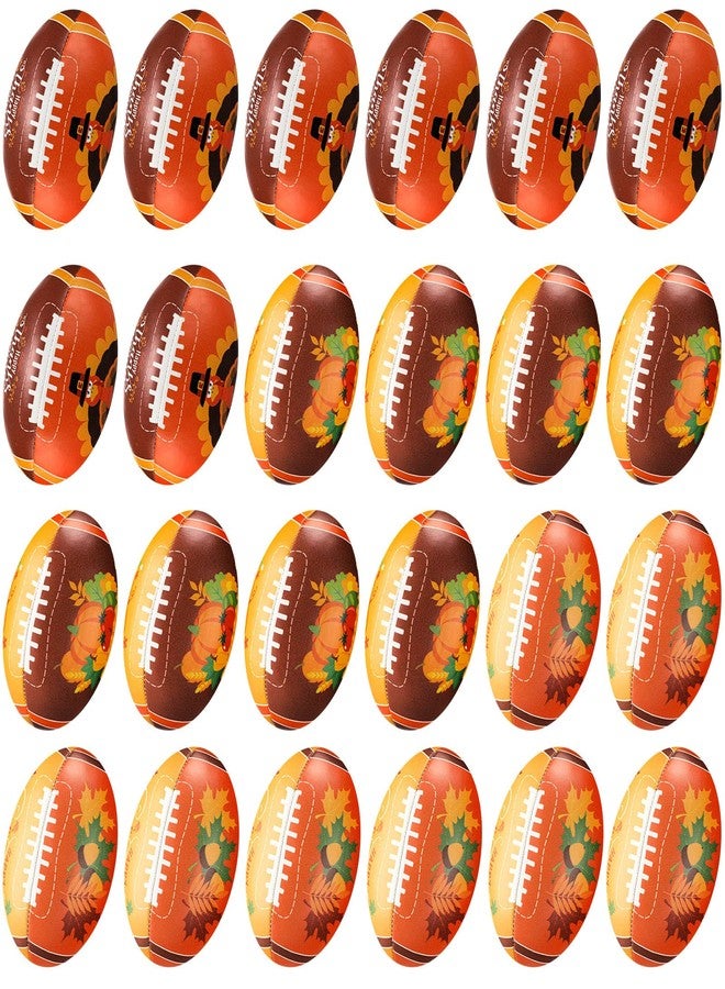 Arrowbash مجموعة أروباش المكونة من 24 كرة قدم صغيرة لتخفيف التوتر في عيد الشكر، مقاس 3.4 بوصة، مثالية كهدايا تذكارية لحفلات الخريف وعيد الشكر، مناسبة للمنزل والمكتب والمدرسة والأنشطة الخارجية. - Image 1